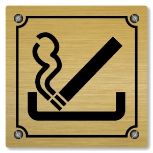 Kuřárna, 148x148mm, zlatá, Kansas